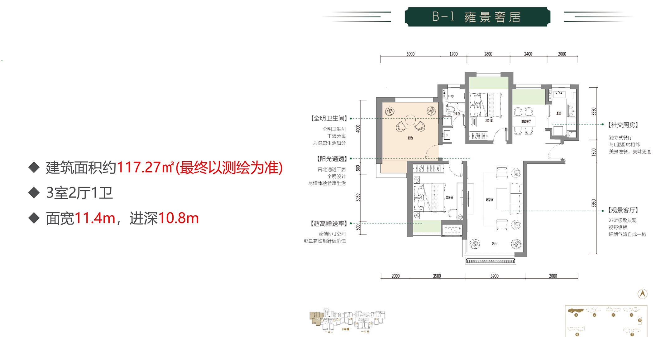 南北三居